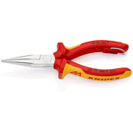 Knipex Long Nose Pliers, 160 mm Overall, Straight Tip, VDE/1000V, 50mm Jaw