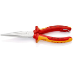 Knipex Long Nose Pliers, 200 mm Overall, Straight Tip, VDE/1000V, 73mm Jaw