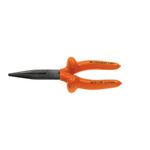 Facom Long Nose Pliers, 200 mm Overall, Straight Tip, VDE/1000V, 69mm Jaw