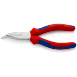 Knipex Long Nose Pliers, 160 mm Overall, Angled Tip, 50mm Jaw