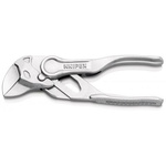 Knipex XS Plier Wrench, 100 mm Overall, Angled, Straight Tip, 21mm Jaw