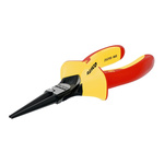 Bahco 2521S-160 Round Nose Pliers, 160 mm Overall, Straight Tip, VDE/1000V, 49.5mm Jaw