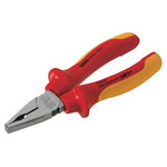 SAM Combination Pliers, 185 mm Overall, Straight Tip, 37mm Jaw