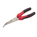 SAM Long Nose Pliers, 200 mm Overall, Bent Tip, 73mm Jaw