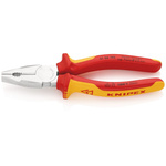 Knipex Combination Pliers, 195 mm Overall, Straight Tip, VDE/1000V