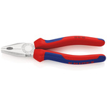 Knipex Combination Pliers, 185 mm Overall, Straight Tip