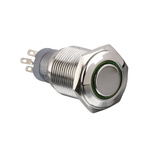 Arcolectric Double Pole Double Throw (DPDT) Momentary Red LED Push Button Switch, IP67, 16.2 (Dia.)mm, Panel Mount,