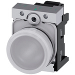 Siemens, SIRIUS ACT White LED Indicator, 22mm Cutout, Round, 230V ac