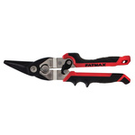 Stanley 250 mm Left Snips for Aluminium, Cardboard, Leather, PVC, Rubber, Steel