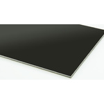 Black Aluminium Sheet, 1.2m Long, 3.5kg/m2, 1.2m x 3mm, Suitable For Cladding, Fascia Panels, Folded Parts, Sign Trays