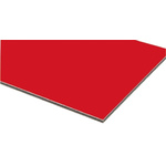 Red Aluminium Sheet, 600mm Long, 3.5kg/m2, 600mm x 3mm, Suitable For Cladding, Fascia Panels, Folded Parts, Sign Trays