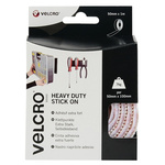 Velcro Heavy Duty White Hook & Loop Tape, 50mm x 1m