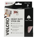 Velcro Heavy Duty White Hook & Loop Tape, 50mm x 2.5m