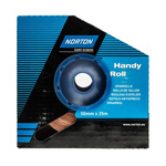 Norton P120 Grit Fine Sandpaper Roll, 25m x 50mm
