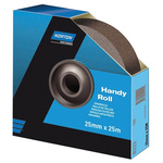 Norton P60 Grit Medium Sandpaper Roll, 25m x 50mm
