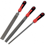 SAM, Bastard, Rasp Cut, Flat, Half Round, Round, Square, Triangular Engineers File With Soft-Grip Handle