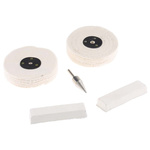 RS PRO 54g Polishing Kit 4in Containing 100 mm x 2-Section Stitched Hard Buff, 100 mm x 50 mm Loose Fold Soft Buff,