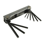 RS PRO 9 piece Folding Imperial Hex Key Set, 5/64 → 1/4in