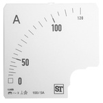Sifam Tinsley Analogue Ammeter Scale, 120A, for use with 96 x 96 Analogue Panel Ammeter