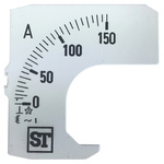 Sifam Tinsley Analogue Ammeter Scale, 150A, for use with 48 x 48 Analogue Panel Ammeter