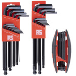 RS PRO 33 piece L Shape Imperial, Metric Hex Key Set, 1.5 → 10mm