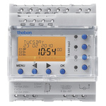 4 Channel Digital DIN Rail Time Switch Measures Hours, 110 → 240 V ac