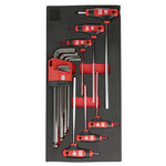 RS PRO 15 piece L, T Metric Hex Key Set, 1.5 → 10, 2 → 6mm