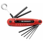 Facom 7 piece Folding Metric Hex Key Set, 2.5mm