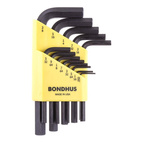 Bondhus 13 piece L Shape Imperial Hex Key Set, 0.05 → 3/8"