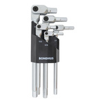 Bondhus 5 piece L Shape Imperial Hex Key Set, 3/16 → 3/8"
