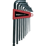 Ega-Master 10 piece L Shape Metric Hex Key Set, 1.5 mm, 2.5 mm, 2 mm, 3 mm, 4 mm, 5.5 mm, 5 mm, 6 mm, 8 mm, 10 mm