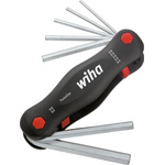 Wiha 7 piece Folding Imperial Hex Key Set, 2 → 8mm