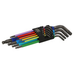 Bahco 9 piece L Shape Metric Hex Key Set, 1.5 → 10mm