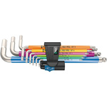 Wera 9 piece Metric Hex Key Set, 1.5 mm, 2.5 mm, 2 mm, 3 mm, 4 mm, 5 mm, 6 mm, 8 mm, 10 mm