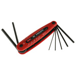 Facom 7 piece Folding Imperial Hex Key Set, 5/64 → 1/4in