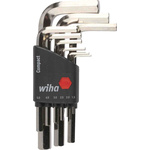 Wiha Tools 9 piece L Shape Metric Hex Key Set, 1.5 → 10mm