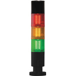 RS PRO Red/Green/Amber Buzzer Signal Tower, 3 Lights, 24 V, Screw Mount