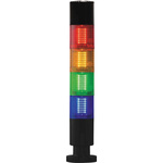 RS PRO Red/Green/Amber/Blue Buzzer Signal Tower, 4 Lights, 24 V, Screw Mount