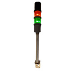RS PRO Red/Green Buzzer Signal Tower, 2 Lights, 24 V ac/dc, Screw Mount