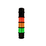 RS PRO Red/Green/Amber Signal Tower, 3 Lights, 24 V ac/dc, Base Mount