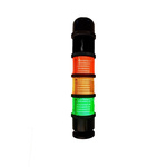 RS PRO Red/Green/Amber Buzzer Signal Tower, 3 Lights, 24 V ac/dc, Base Mount