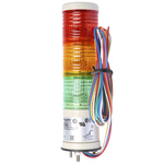 Schneider Electric Harmony XVC4 Series Red/Green/Amber Signal Tower, 3 Lights, 24 V ac/dc, Surface Mount