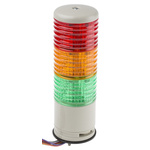 Schneider Electric Harmony XVC6 Series Red/Green/Amber Buzzer Signal Tower, 3 Lights, 24 V ac/dc, Surface Mount