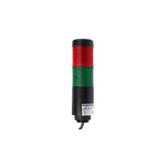 Werma Kompakt 37 Series Red/Green Buzzer Signal Tower, 2 Lights, 24 V, Base Mount, Tube