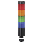 Werma Kompakt 37 Series Blue, Green, Red, Yellow Buzzer Signal Tower, 4 Lights, 24 V ac/dc, Base Mount, Tube