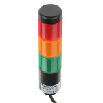 Werma Kompakt Series Red/Green/Yellow Signal Tower, 3 Lights, 24 V, Base Mount
