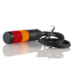 Werma Kompakt 37 Series Red/Yellow Signal Tower, 2 Lights, 24 V ac/dc, Base Mount