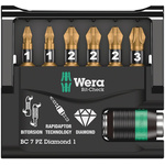 Wera Driver Bit Set 7 Pieces, Hexagon, Pozidriv