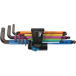 Wera 9 piece L Shape Metric Hex Key Set, 1.5 → 10mm