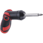 Teng Tools 1/4 in Hexagon Phillips, Pozidriv, Slotted Ratchet Screwdriver, 172 mm length